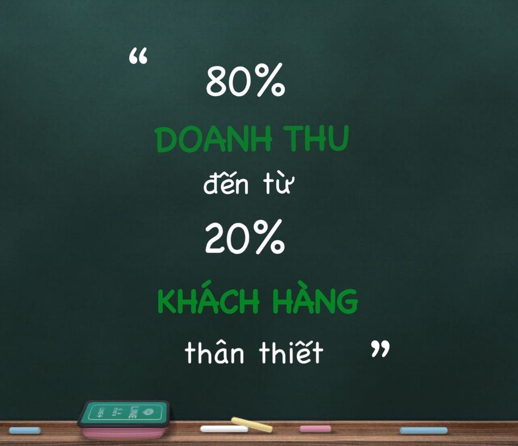 Nguyên lý Pareto 80% doanh thu đến từ 20% khách hàng thân thiết