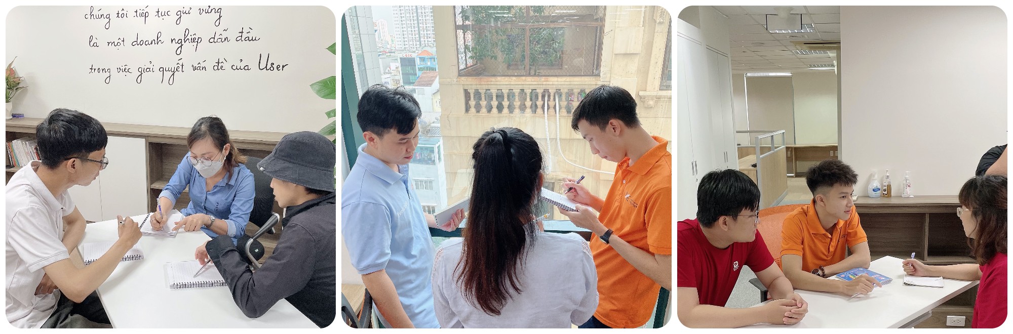 3 team develop đang thảo luận