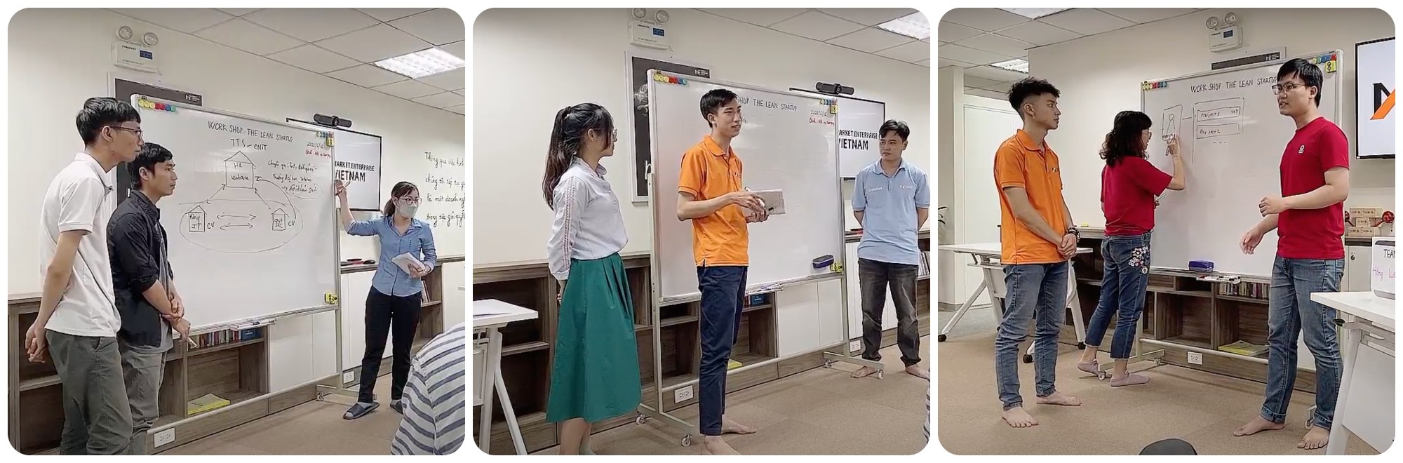 các team thuyết trình về ý tưởng khởi nghiệp