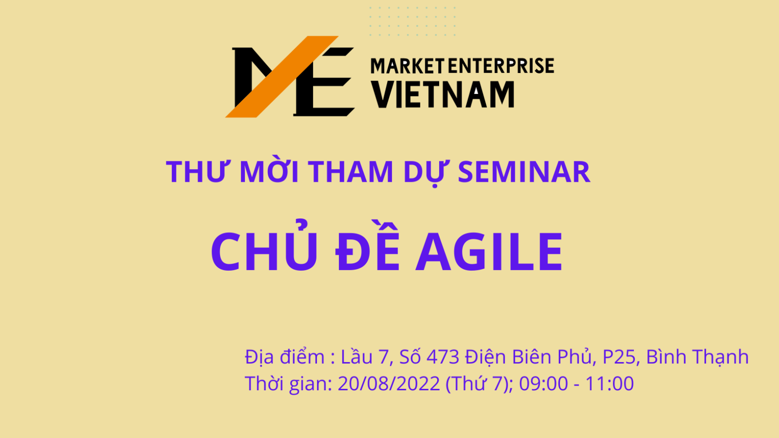 Thông báo tổ chức Meetup lần 3 – chủ đề Agile