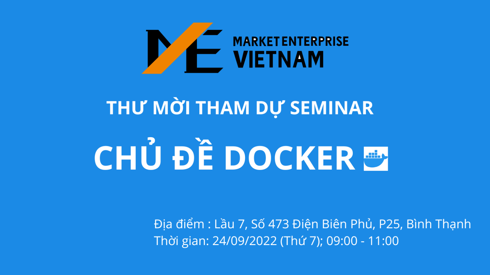 Thông báo tổ chức ONLINE & OFFLINE Meetup – chủ đề DOCKER