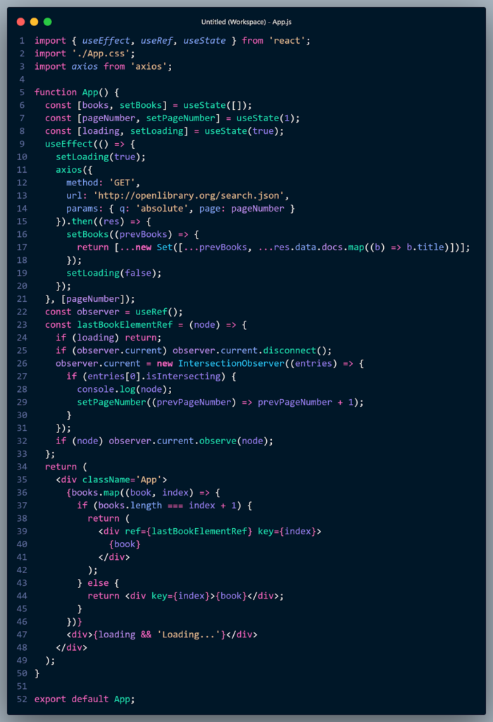 Ví dụ Infinite Scroll với Intersection Observer 3