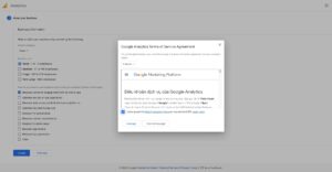 4. Create - Điều khoản dịch vụ GA4