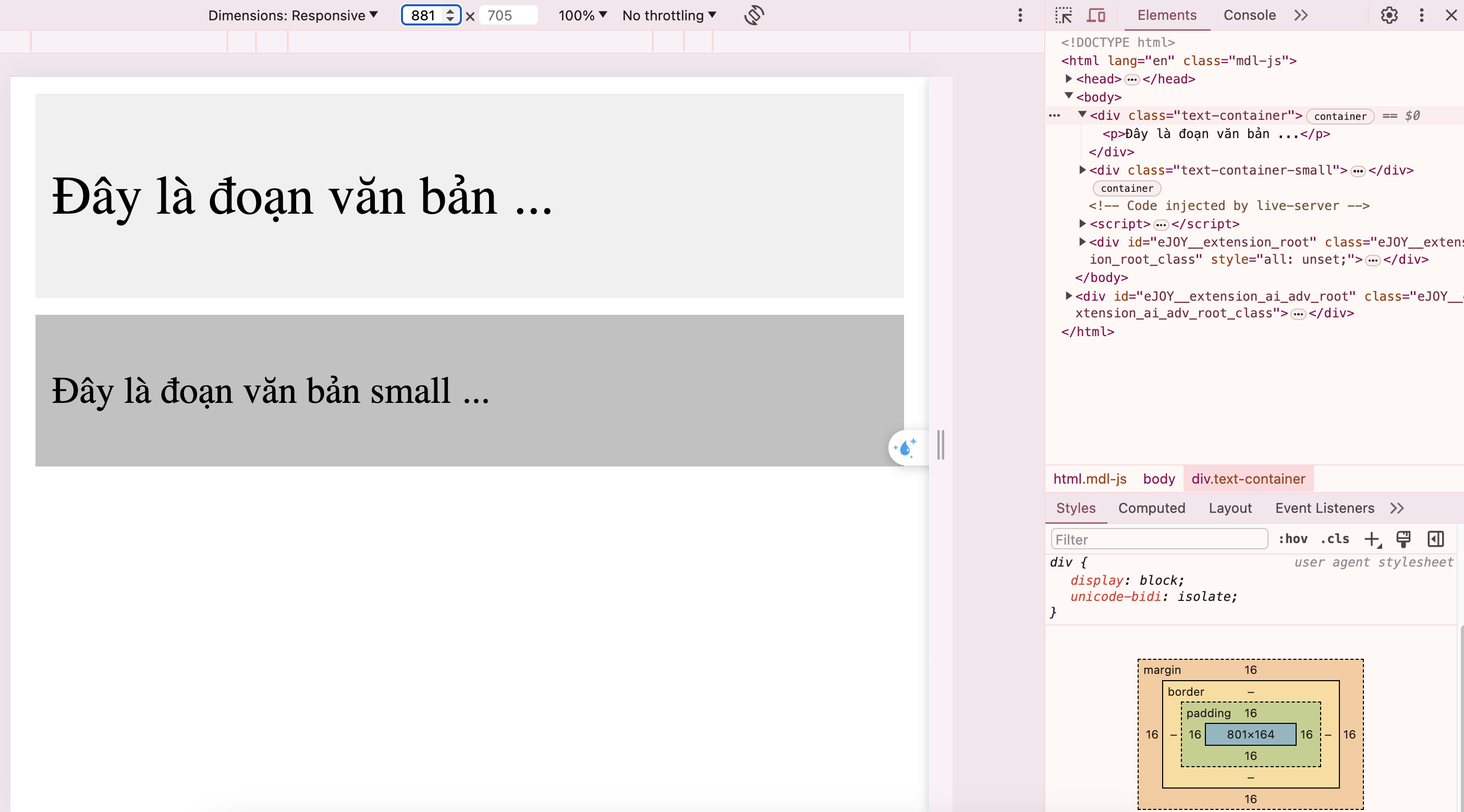 css container queries - vd2.3